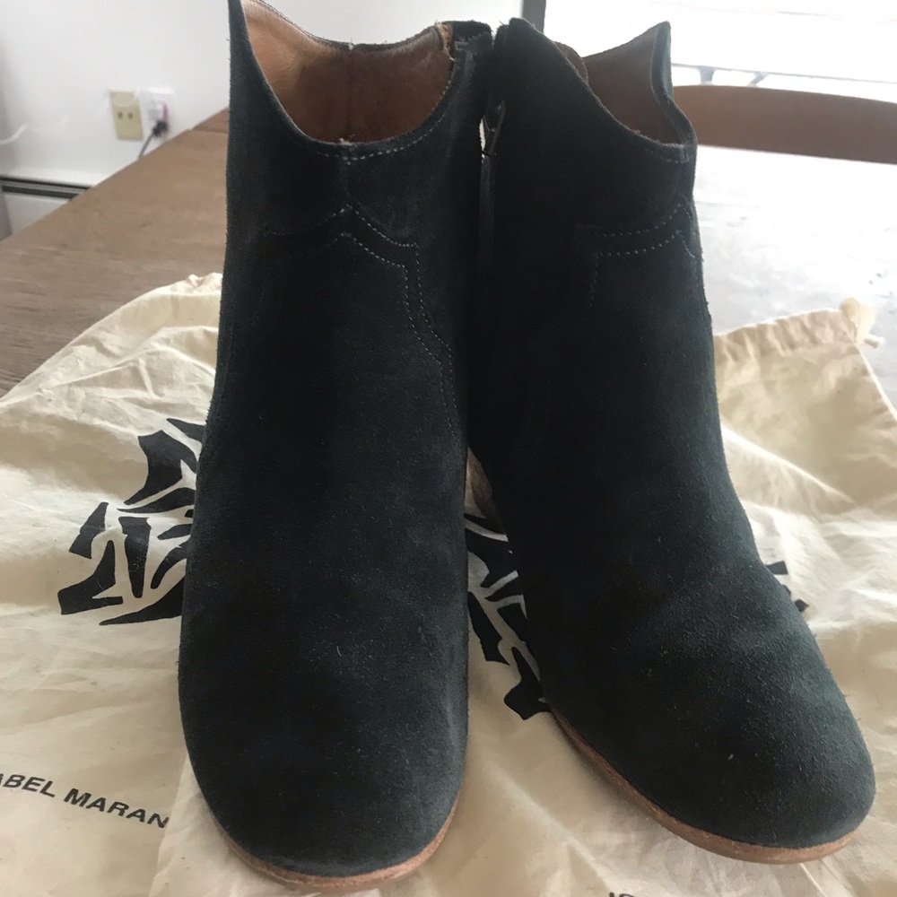 Isabel Marant Dicker black suede booties